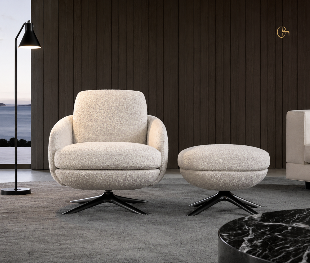 Arm Chair - Kara With Footrest