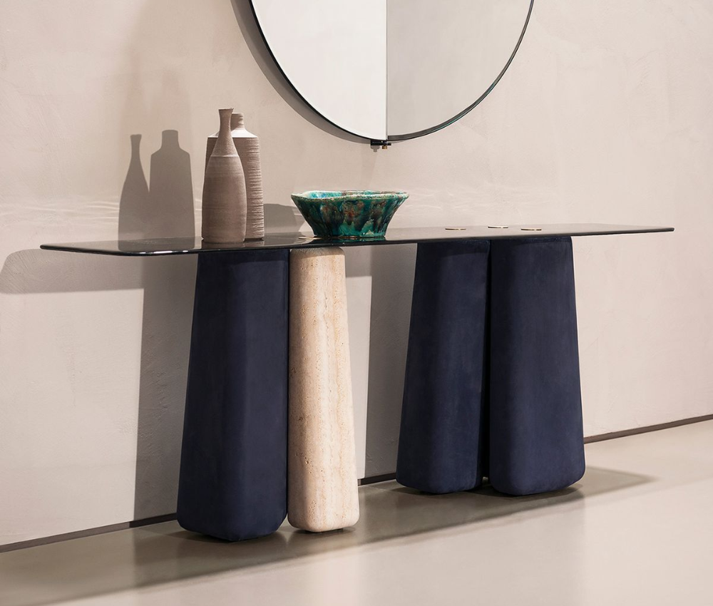 Spazi Console Table in Concrete Finish