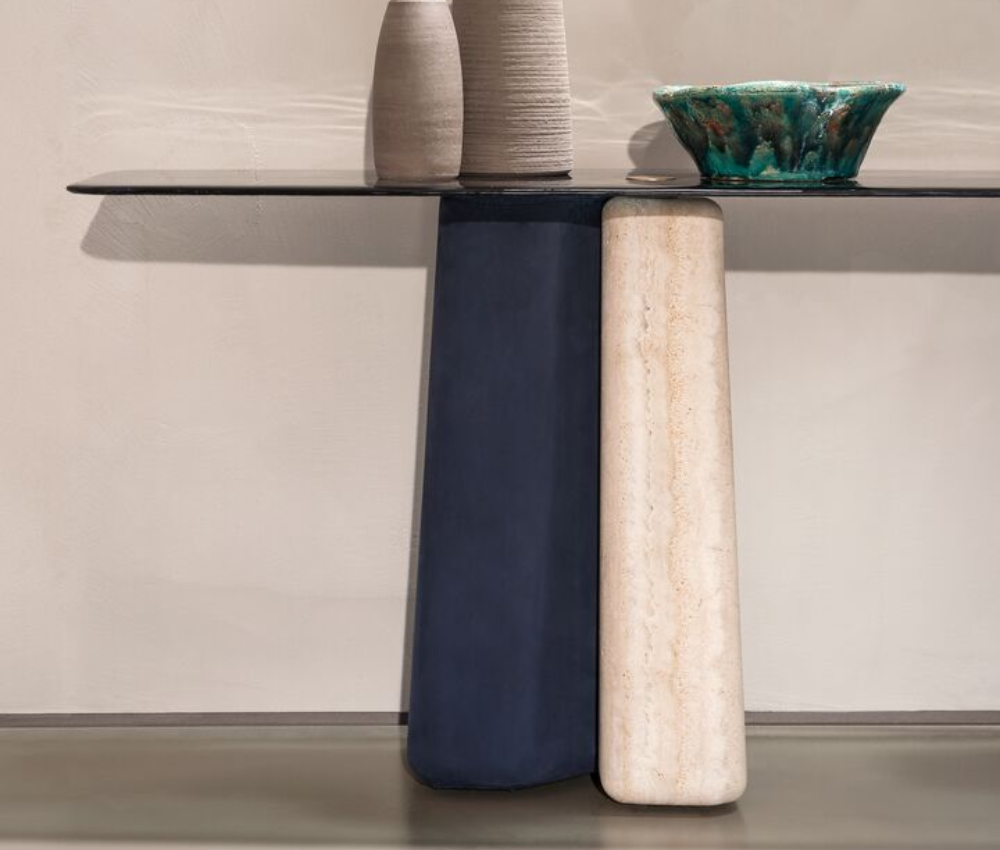 Spazi Console Table in Concrete Finish