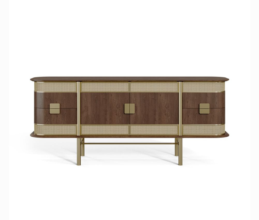 Armonia Console Table in Brass Finish