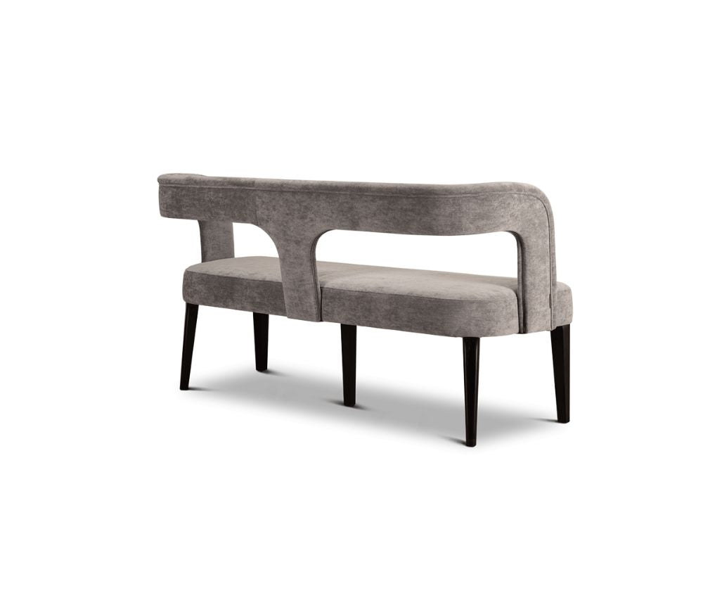 Divo teakwood ottoman bench seat with backrest by Oria Homes