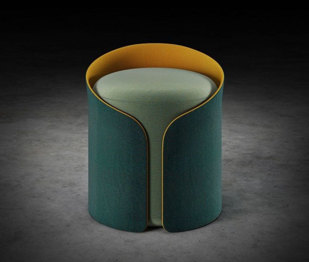 Dual-color Classy Puffy Chair