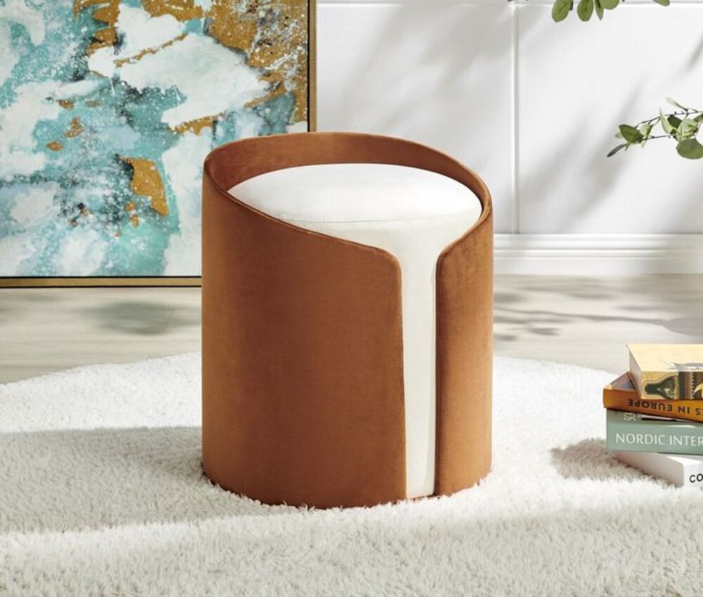 Dual Color Classy Puffy Chair With Customize Option