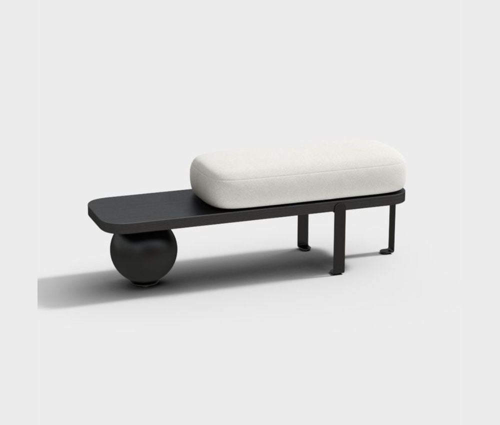 Ottoman Liso luxurious boucle ottoman bench