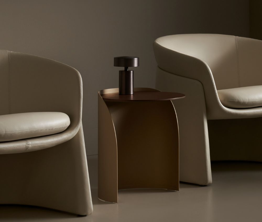 Stylish Corner Side Table in Metal finish at oria homes