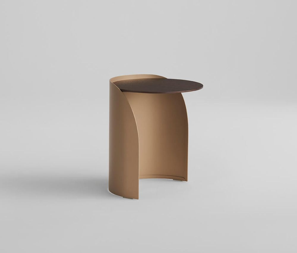 2Stylish Corner Side Table in Metal finish base