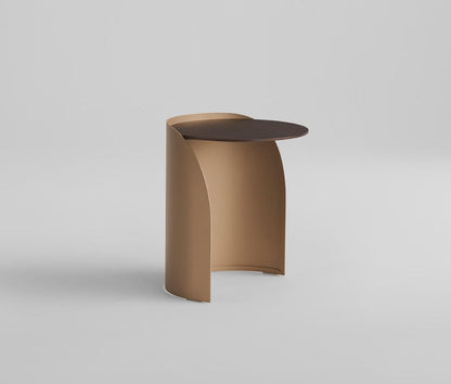 2Stylish Corner Side Table in Metal finish base