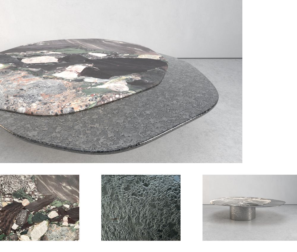 Cera Centre Table: Two Marble Tone