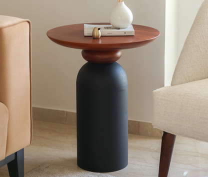 Classy Corner Table with Wooden Top