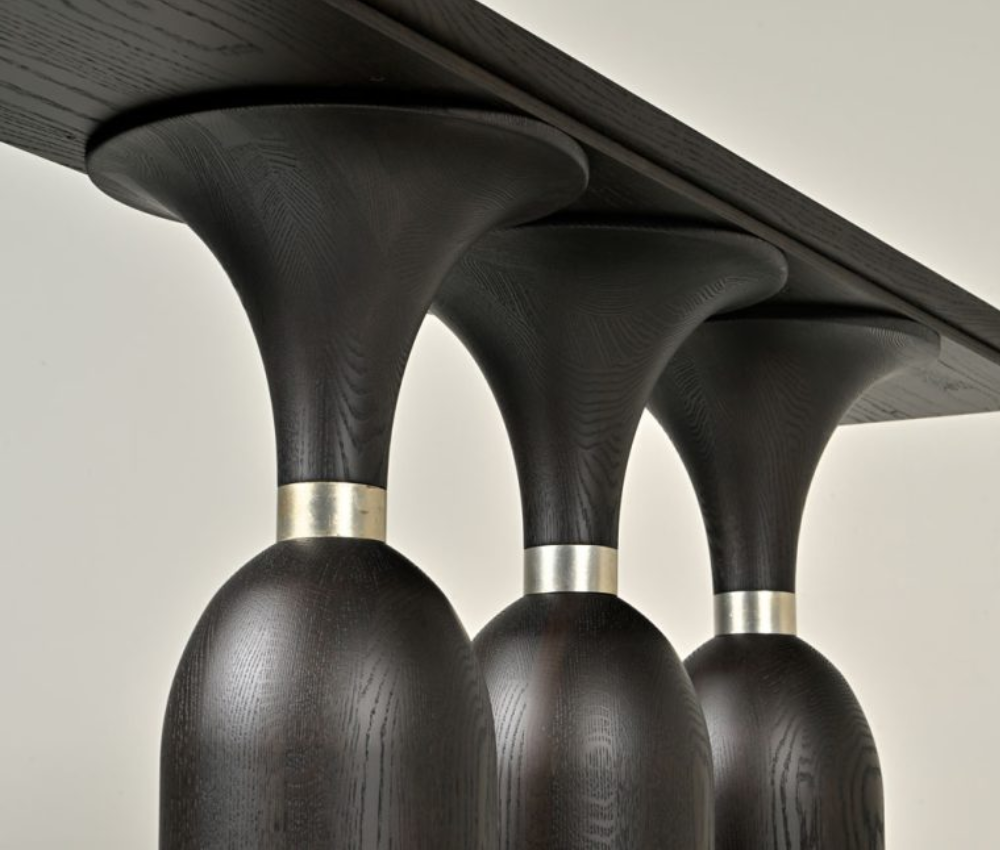 Diora Console Table in Premium Black Ash Wood