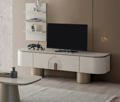 Glim Console Table Paired with Italian Top