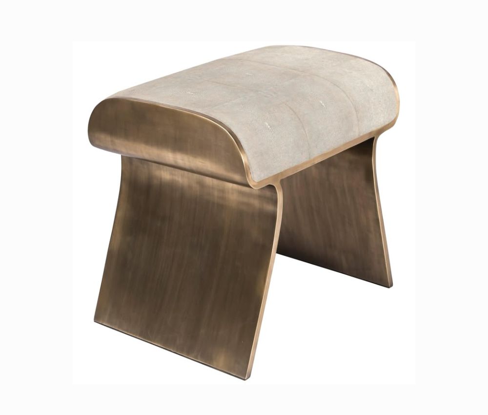 Brass Puffy Stool At Oria Homes