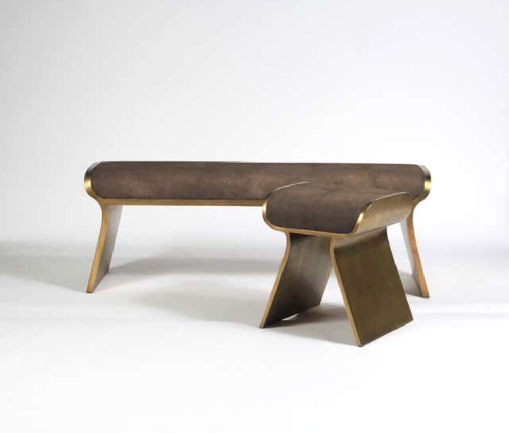 Brass Puffy Stool With Custom Design Look At Oria Homes