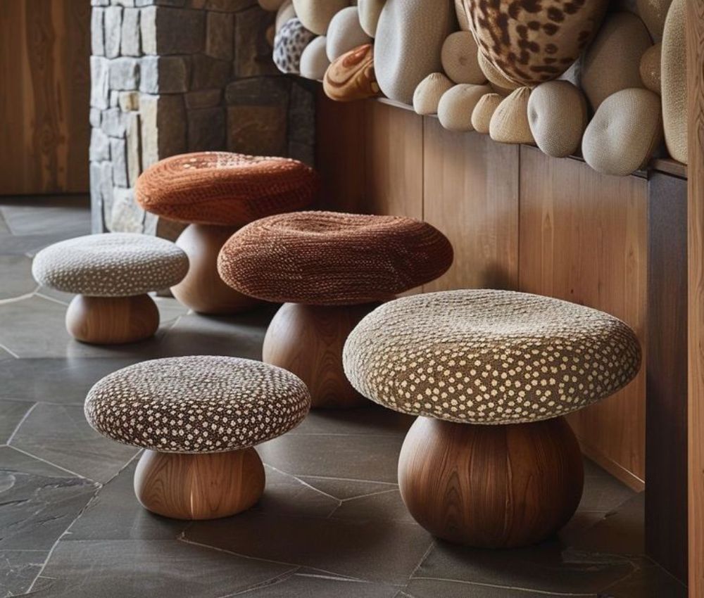 Mushroom Puffy Table With Customize Design At Oria Homes