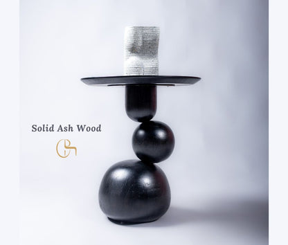 Side Table in Pure Ash Wood With Custom Design At Oria Homes